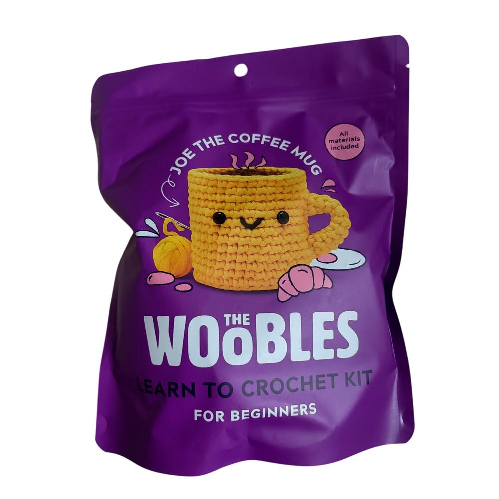 NWT The Woobles Learn to Crochet "Joe the Coffee Mug" Crochet Kit